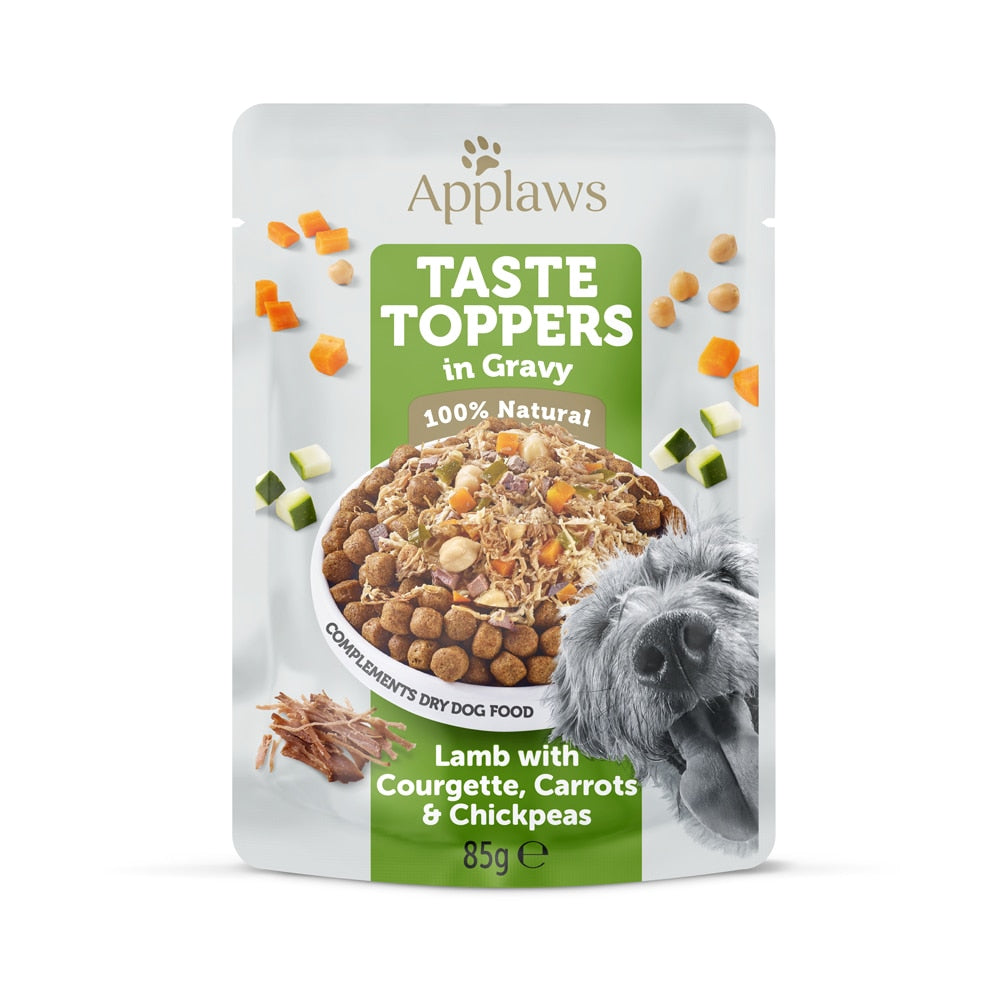 Applaws Taste Toppers Lamb with Courgette in Gravy Adult Wet Dog Food Pouches - 12x85g