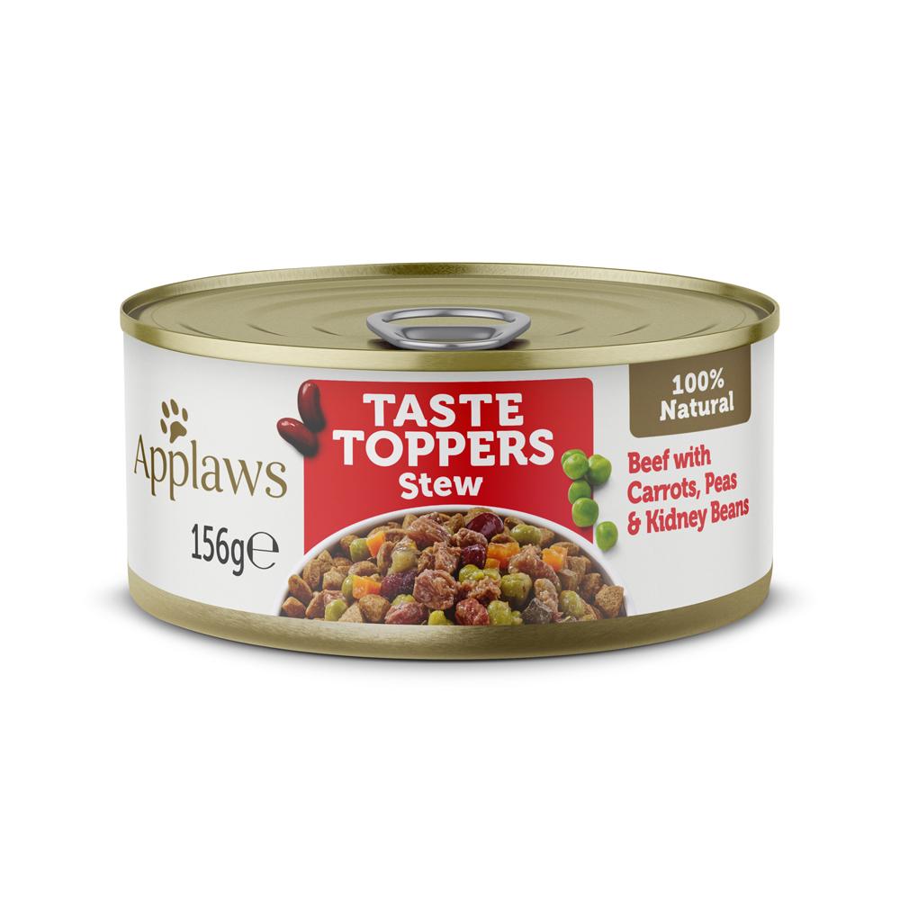 Applaws Taste Toppers Beef with Carrots in Stew Adult Wet Dog Food Tins - 12x156g