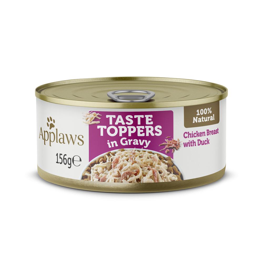 Applaws Taste Toppers Chicken with Duck in Gravy Adult Wet Dog Food Tins - 12x156g