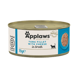 Applaws Tuna Fillet with Cheese in Broth Adult Wet Cat Food Tins - 24 x 70g