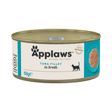 Applaws Tuna Fillet in Broth Adult Wet Cat Food Tins - 24 x 156g