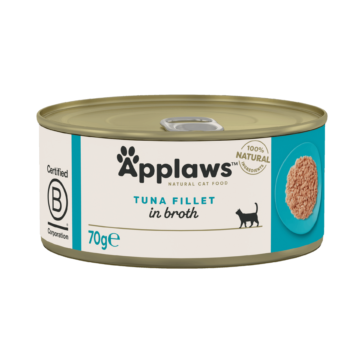 Applaws Tuna Fillet in Broth Adult Wet Cat Food Tins - 24 x 70g