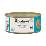 Applaws Tuna Fillet in Broth Adult Wet Cat Food Tins - 24 x 70g