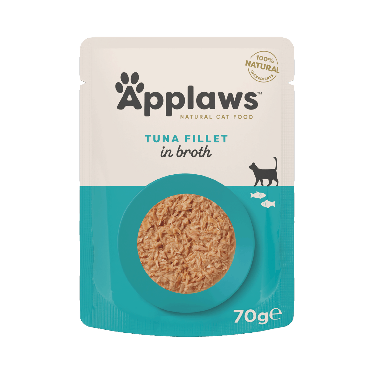 Applaws Tuna Fillet in Broth Adult Wet Cat Food Pouches - 12 x 70g