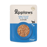 Applaws Tuna Fillet with Crab in Broth Adult Wet Cat Food Pouches - 12 x 70g
