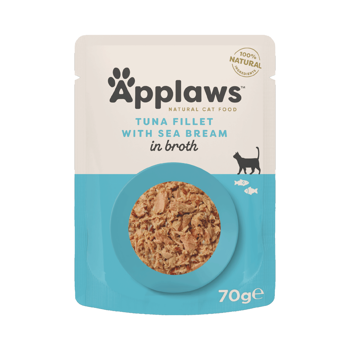 Applaws Tuna with Seabream in Broth Adult Wet Cat Food Pouches - 12 x 70g