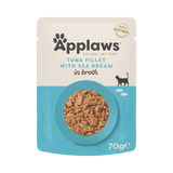 Applaws Tuna with Seabream in Broth Adult Wet Cat Food Pouches - 12 x 70g