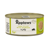 Applaws Tuna Fillet with Seaweed in Jelly Adult Wet Cat Food Tins - 24 x 70g