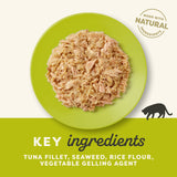 Applaws Tuna Fillet with Seaweed in Jelly Adult Wet Cat Food Tins - 24 x 70g