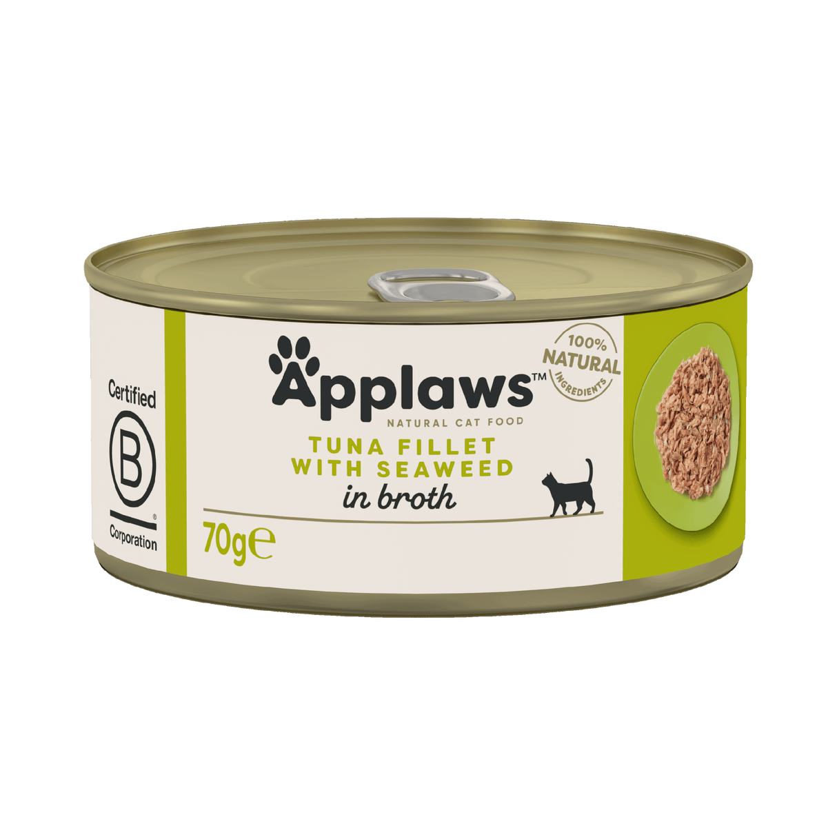 Applaws Tuna with Seaweed in Broth Adult Wet Cat Food Tins - 24 x 70g
