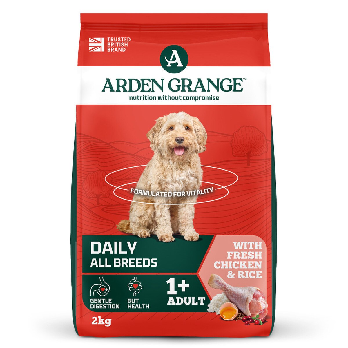 Arden Grange Chicken & Rice Dry Dog Food - 2kg