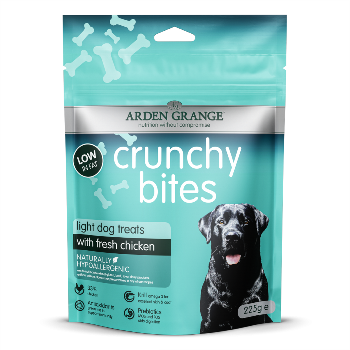 Arden Grange Crunchy Bites Light Dog Treats - 225g