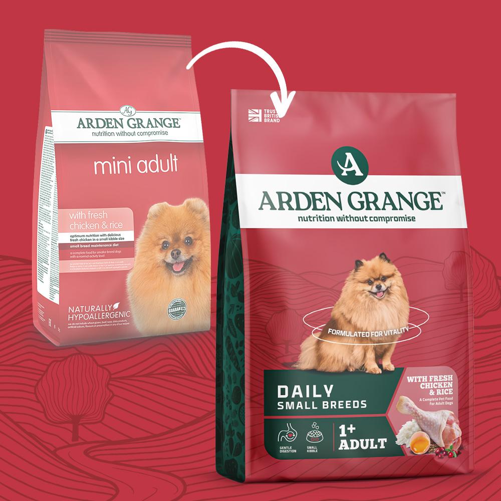 Arden Grange Adult Mini Chicken & Rice Dog Dry Food - 6kg