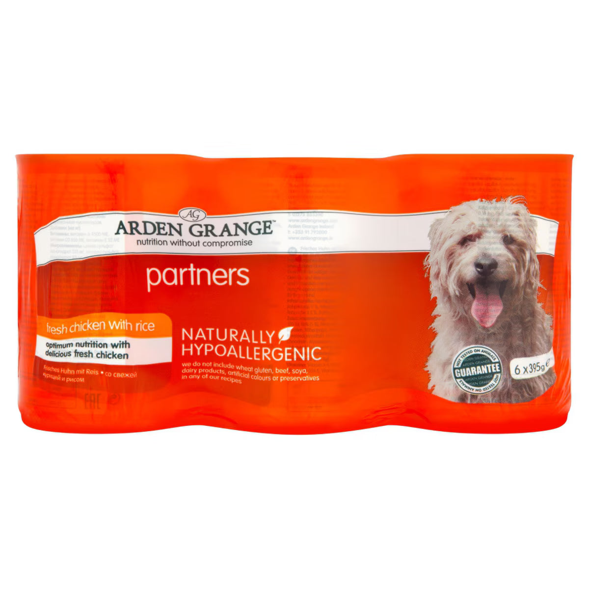 Arden Grange Partners Chicken Wet Dog Food Cans - 24 x 395g