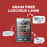 Autarky Adult Luscious Lamb Wet Dog Food Cans - 12 x 395g