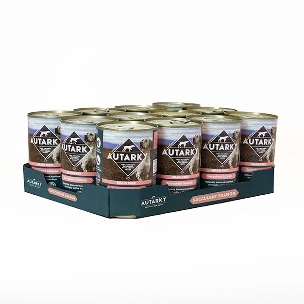 Autarky Adult Succulent Salmon Wet Dog Food Cans - 12 x 395g