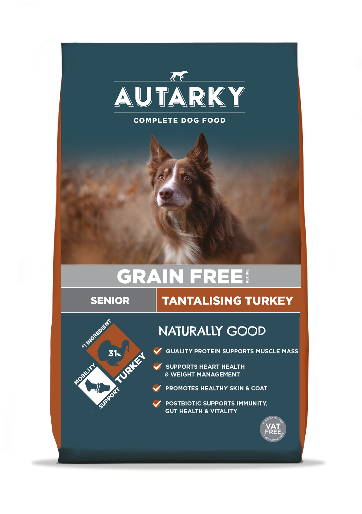Autarky Grain Free Senior Tantalising Turkey Dry Dog Food - 2kg