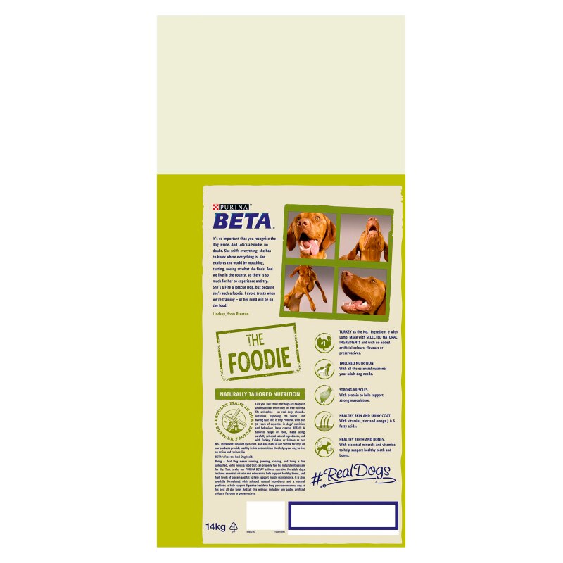 BETA Adult Dry Dog Food with Turkey & Lamb - 14kg