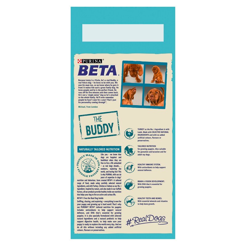 Beta Puppy Turkey and Lamb Dry Dog Food - 2kg
