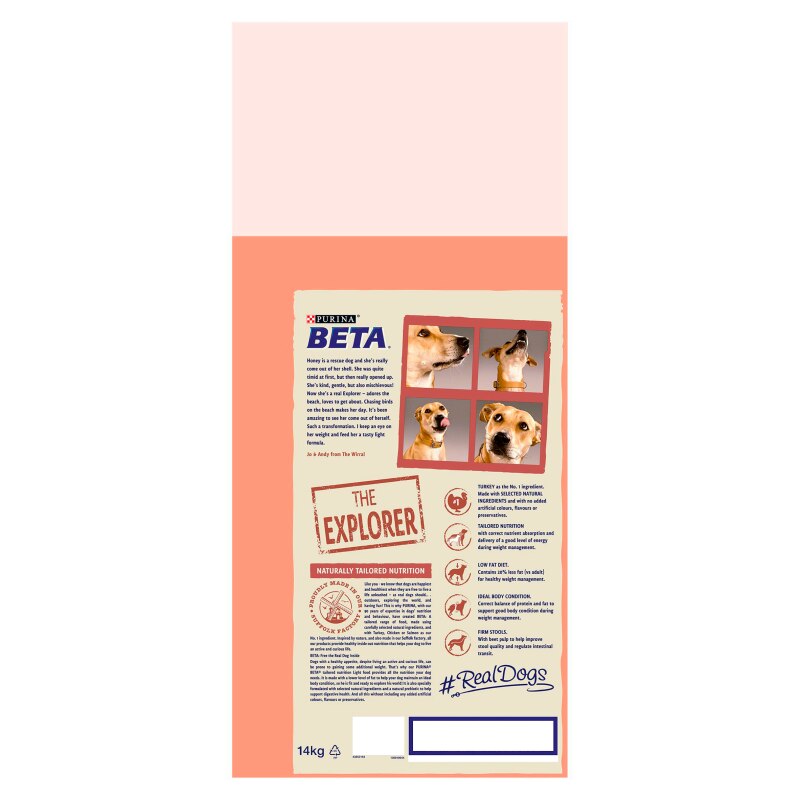 BETA Light Adult Dry Dog Food with Turkey - 14kg