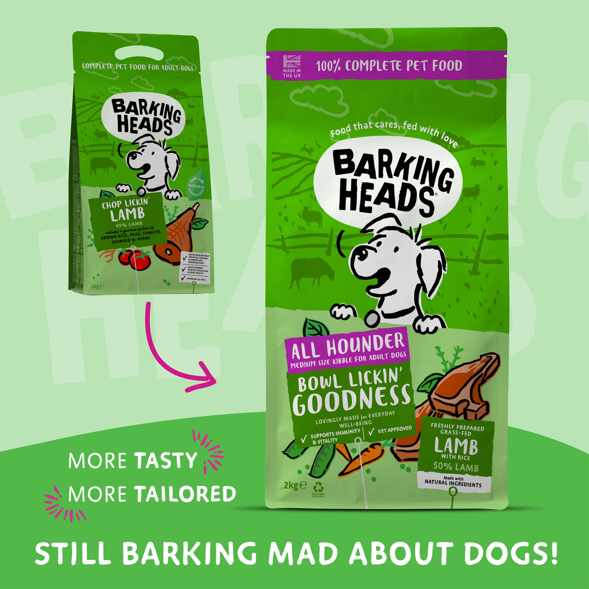 Barking Heads All Hounder Bowl Lickin' Goodness Lamb Dry Dog Food - 2kg