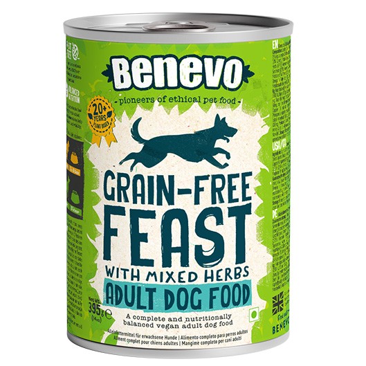 Benevo Vegan Feast Grain Free Wet Dog Food Cans - 12 x 395g