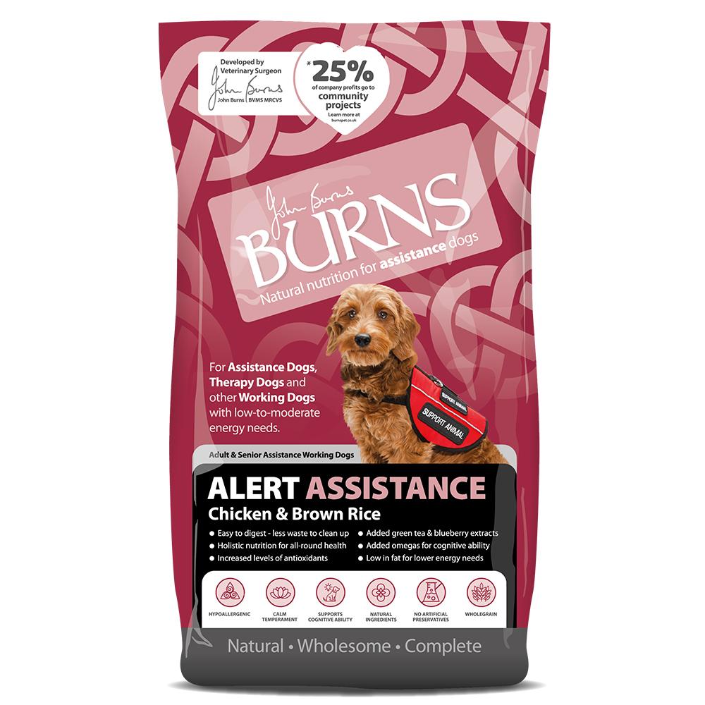 Burns Alert Chicken & Brown Rice Dry Dog Food - 6kg