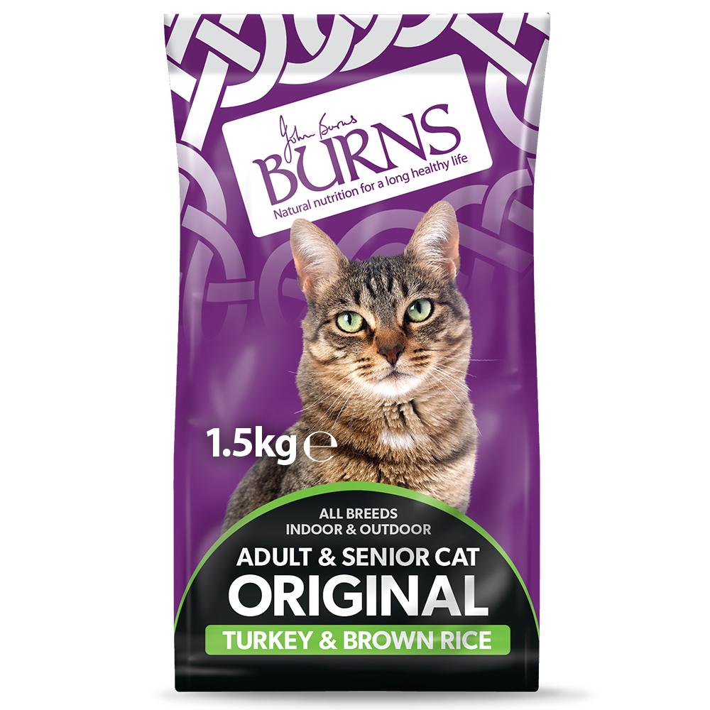 Burns Original Turkey & Brown Rice Dry Cat Food - 1.5kg