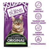 Burns Original Turkey & Brown Rice Dry Cat Food - 1.5kg