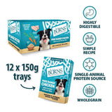 Burns Organic Chicken with Carrots & Organic Brown Rice Wet Dog Food Trays - 12 x 150g