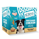 Burns Free Range Chicken with Carrots and Brown Rice Wet Dog Food Trays - 6 x 395g