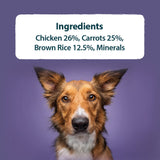 Burns Free Range Chicken with Carrots and Brown Rice Wet Dog Food Trays - 6 x 395g