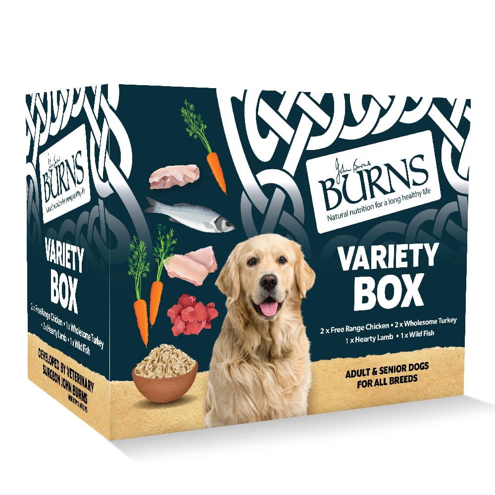 Burns Variety Box Wet Dog Food Trays - 6 x 395g