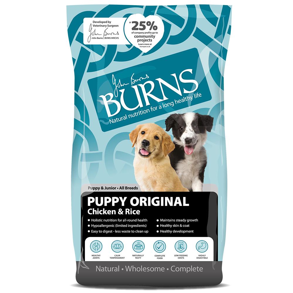 Burns Puppy Original Chicken & Rice Dry Dog Food - 12kg