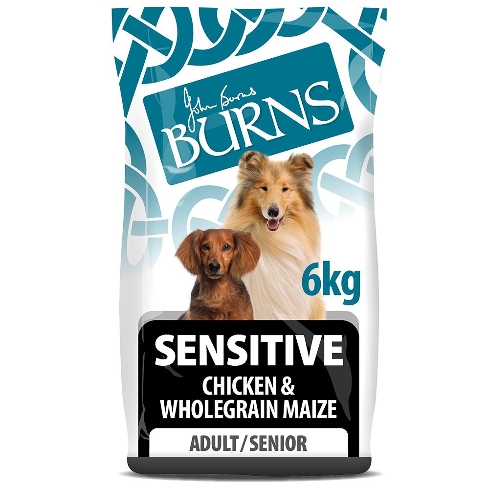 Burns Sensitive Chicken & Wholegrain Maize Dry Dog Food - 6kg