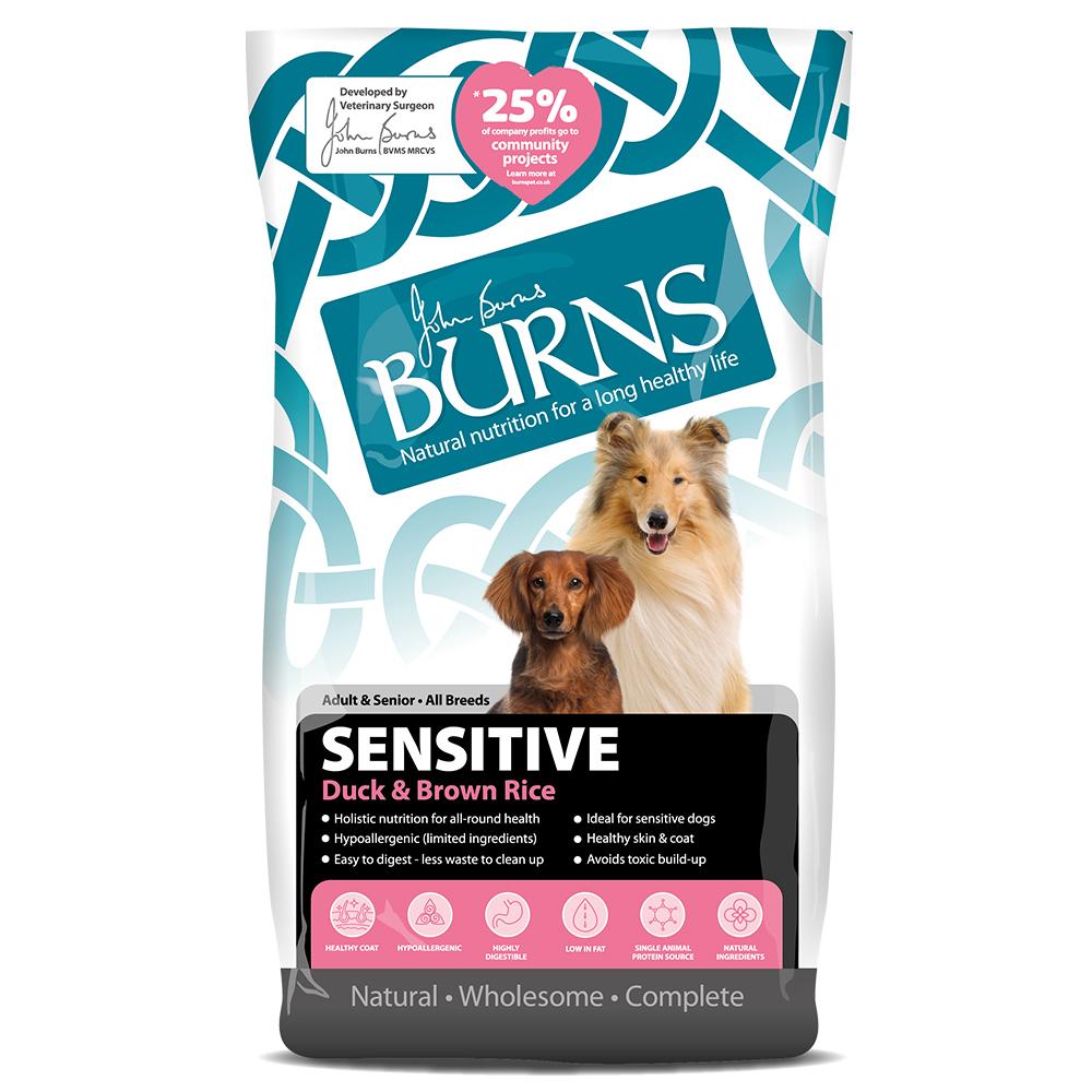 Burns Sensitive Duck & Brown Rice Dry Dog Food - 12kg