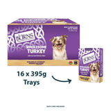 Burns Turkey Bumper Box Wet Dog Food Trays - 16 x 395g