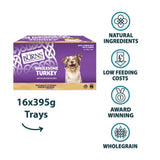 Burns Turkey Bumper Box Wet Dog Food Trays - 16 x 395g
