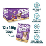 Burns Wholesome Turkey Wet Dog Food Trays - 12 x 150g
