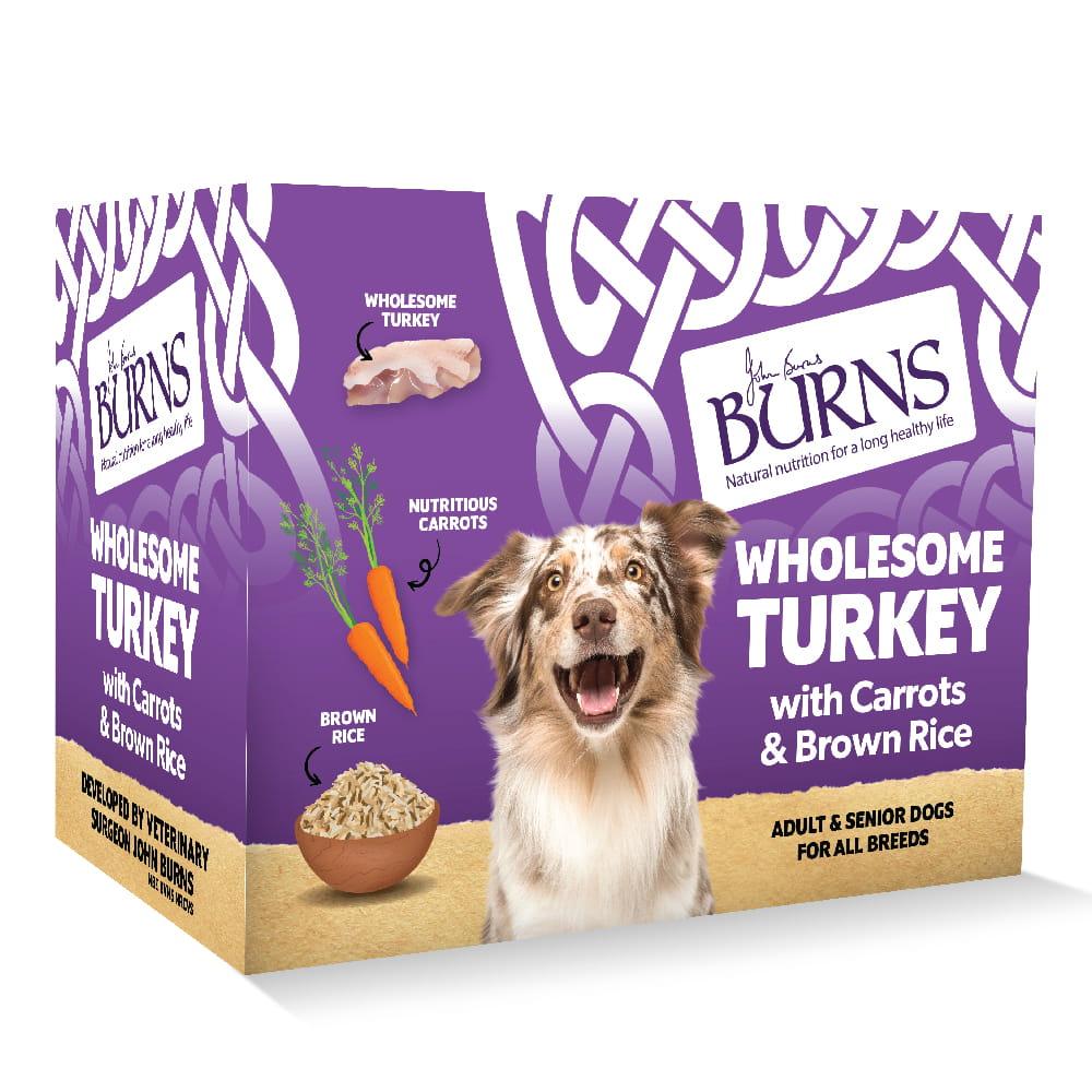 Burns Wholesome Turkey Wet Dog Food Trays - 6 x395g