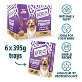 Burns Wholesome Turkey Wet Dog Food Trays - 6 x395g