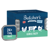 Butchers Lean & Tasty Wet Dog Food Trays - 24 x 150g