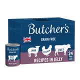 Butcher's Meaty Recipes  in Jelly Wet Dog Food Cans - 24 x 400g