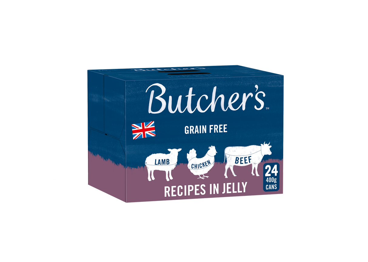 Butcher's Meaty Recipes  in Jelly Wet Dog Food Cans - 24 x 400g