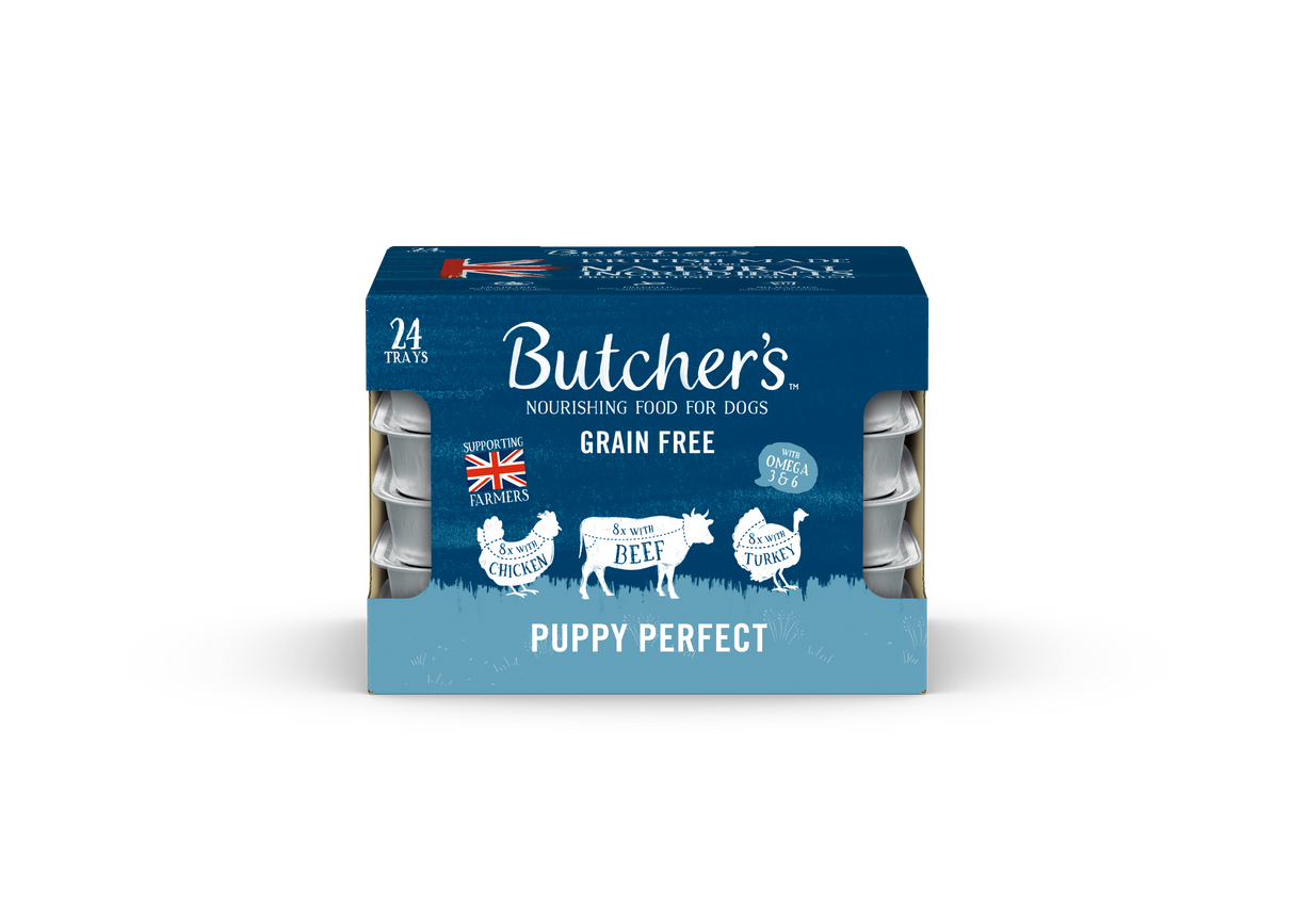 Butchers Puppy Perfect Wet Dog Trays - 24 x 150g