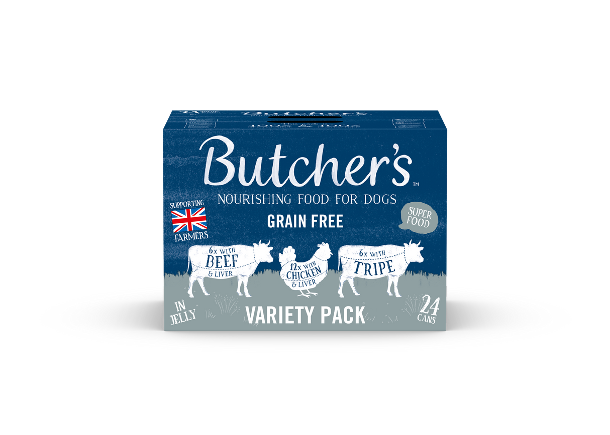 Butchers Variety Recipes in Jelly Wet Dog Food Cans - 24 x 400g