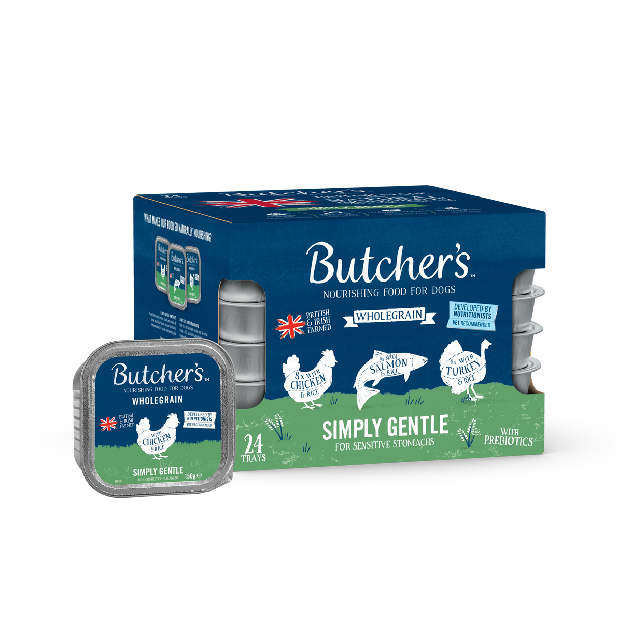 Butchers Simply Gentle Wet Dog Food Trays - 24 x 150g