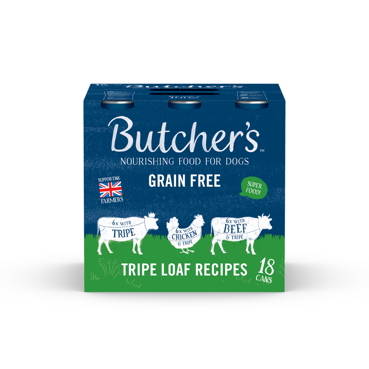 Butchers Tripe Loaf Recipes Wet Dog Food Cans - 18 x 400g