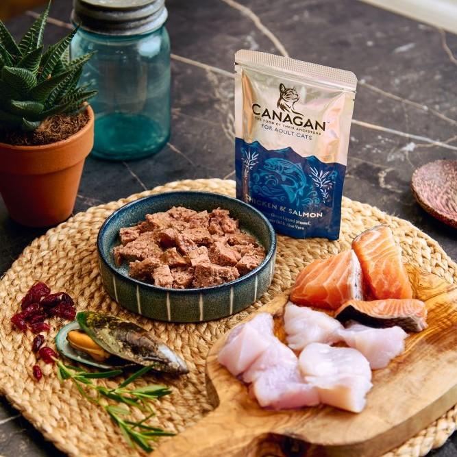 Canagan Chicken and Salmon Wet Cat Food Pouch  - 8 x 85g