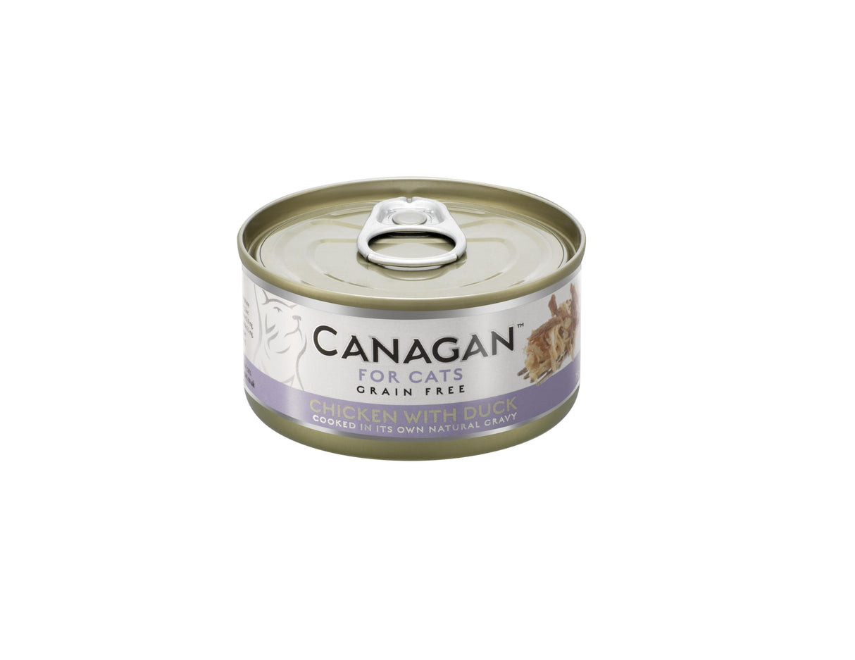 Canagan Chicken & Duck Grain-Free Wet Cat Food Tins - 12 x 75g